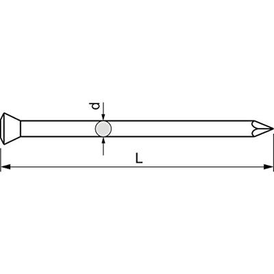 DQ stalen nagel 3.0x60mm bkv (100st)
