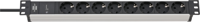 Brennenstuhl 1390007308 power uitbreiding 2 m 8 AC-uitgang(en) Binnen Zwart, Zilver - thumbnail