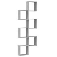 Wandschappen kubus 6 st 30x15x30 cm grijs sonoma - thumbnail
