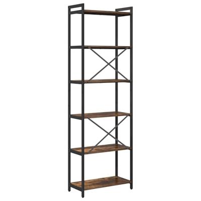 Boekenkast Gerookt eiken 60 x 30 x 188 cm MDF en Staal