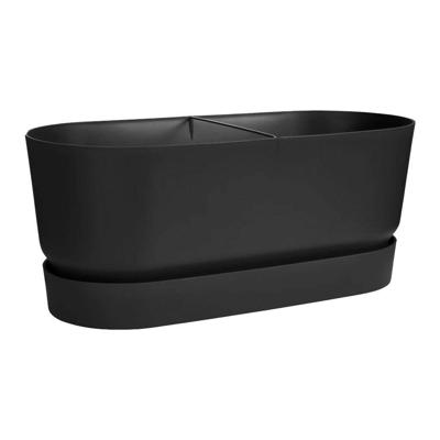 Elho Greenville terrace Trough kunststof bloembak 80 living black