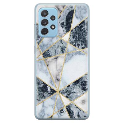 Samsung Galaxy A52 (5G) siliconen hoesje - Marmer blauw Samsung Galaxy A52 (5G) siliconen hoesje - Marmer blauw