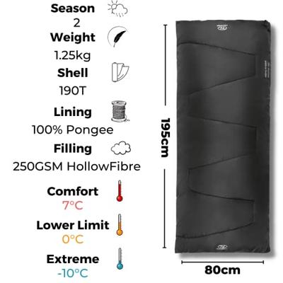 Highlander Sleepline 250 (8ºC) - Slaapzak Dekenmodel - Charcoal