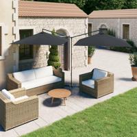 VidaXL Parasol dubbel met stalen paal 600x300 cm antracietkleurig - thumbnail