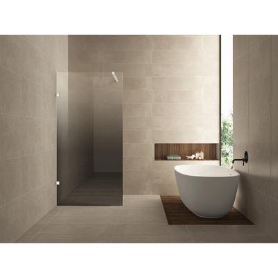 Wiesbaden Less Inloopdouche Links - 900x2000x8mm - Nano Spiegelrook naar Helder Glas - Mat Wit