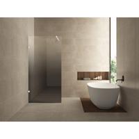 Wiesbaden Less Inloopdouche Links - 900x2000x8mm - Nano Spiegelrook naar Helder Glas - Mat Wit - thumbnail