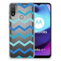 Motorola Moto E20 | E40 | TPU bumper | Zigzag Blauw - thumbnail