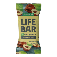 Lifefood Lifebar oatsnack proteine hazelnoot crunch bio 40 Gram - thumbnail