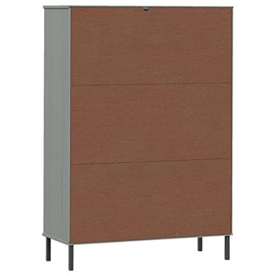Boekenkast met metalen poten OSLO 90x35x128,5 cm hout grijs Boekenkast met metalen poten OSLO 90x35x128,5 cm hout grijs