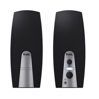 Trust 2.0 speaker set pc-luidspreker (zwart/zilver)