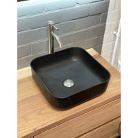 Waskom Casajoy Nero Vierkant 38 cm Keramiek Zwart Casajoy - thumbnail