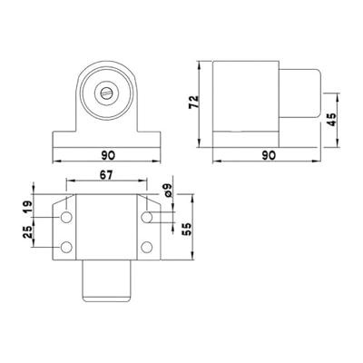 DX Deurstopper Robusto vloermodel met geveerde stootbuffer - zilvergrijs DX Deurstopper Robusto vloermodel met geveerde stootbuffer - zilvergrijs