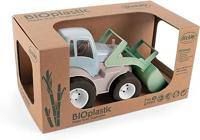 Dantoy tractor met voorlader groen/blauw, 30cm - thumbnail