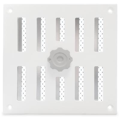 Aluminium Afsluitbaar Schuifrooster Opbouw 155 X 155mm - Wit (3-1616w)