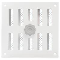 Aluminium Afsluitbaar Schuifrooster Opbouw 155 X 155mm - Wit (3-1616w) - thumbnail