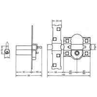 Veiligheidsslot Fac 301-r/80 Nikkel Staal 50 mm 80 mm - thumbnail