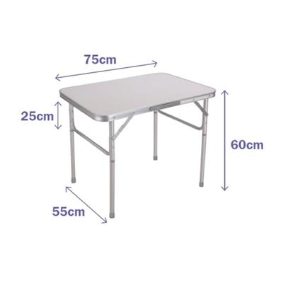 Marbueno Vouwtafel Aluminium D25 Diversen Kamperen en Strand 75X55X25/60 cm 10013