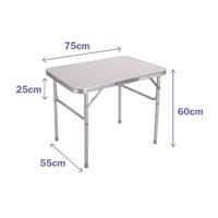 Marbueno Vouwtafel Aluminium D25 Diversen Kamperen en Strand 75X55X25/60 cm 10013 - thumbnail