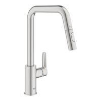 GROHE Start QuickFix Keukenkraan - met uittrekbare handdouche - met dual spray - voorsprong 22.1cm - supersteel 30631DC0 - thumbnail