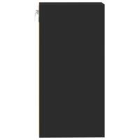 Hangkast 40x29,5x60 cm bewerkt hout zwart - thumbnail