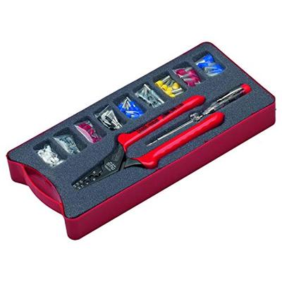 NWS 143-BIS Krimpset 152-delig Adereindhulzen 0.5 tot 16 mm² Incl. assortiment adereindhulzen, Incl. spanningstester