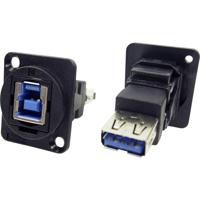 Cliff CP30206N CP30206N XLR-adapter USB 3.0-B bus naar USB 3.0 A-bus Adapter, inbouw 1 stuk(s) - thumbnail