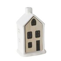 Boltze Home Huisje homewood porselein led h13cm - thumbnail