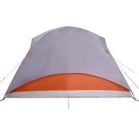 Tunneltent 6-persoons waterdicht grijs en oranje - thumbnail