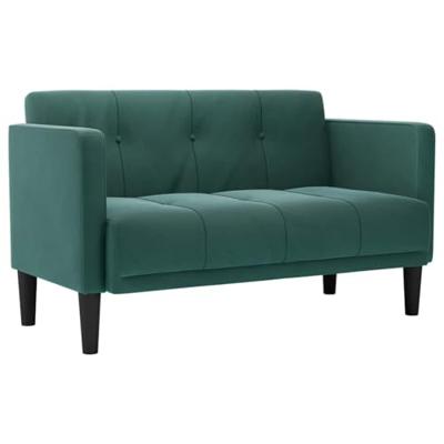 Loveseat bank donkergroen 111 cm fluweel