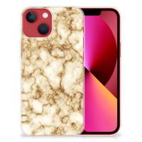 Apple iPhone 13 | TPU | Siliconen hoesje | Marmer Goud - thumbnail