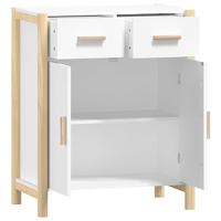 Dressoir 62x38x75 cm bewerkt hout wit - thumbnail