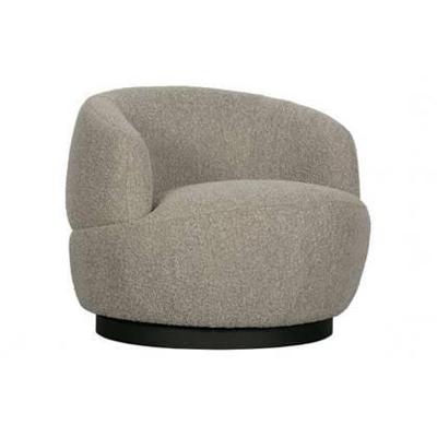 WOOOD Draaifauteuil 'Woolly' Bouclé, kleur Naturel