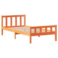 Bedframe zonder matras massief grenenhout wasbruin 150x200 cm - thumbnail