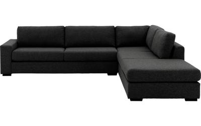 Goossens Hoekbank Lucca Met Ligelement antraciet, stof, 2,5-zits, stijlvol landelijk met ligelement rechts Goossens Hoekbank Lucca Met Ligelement antraciet, stof, 2,5-zits, stijlvol landelijk met ligelement rechts