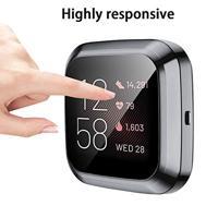 Fitbit Versa 2 Soft TPU case (volledig beschermd) - Grijs - thumbnail