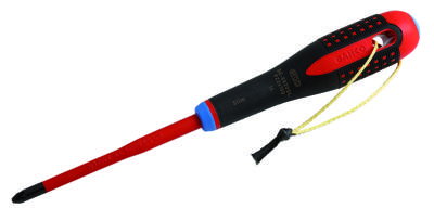 Bahco Schroevendraaier ERGO™ | met Kevlar-koord | VDE | driecomponentengreep | zeskantkling | Pozidriv | PZ2 x 100 mm - TAH - TAHBE-8820SL