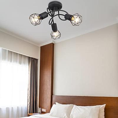 Globo Design plafondlampXara I zwart 3-lichts - 54802S-3D
