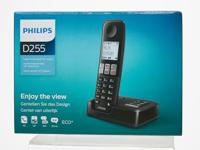 Philips D2551B/01- Draadloze DECT-telefoon met 1 handset met antwoordapparaat, 50 namen/nummers en nummerherkenning - Zwart - thumbnail