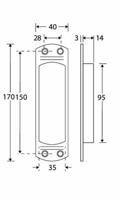 Schuifdeurkom Art-Deco MMNO