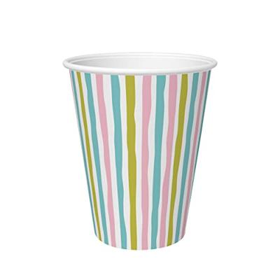 Duni papieren bekers stripes 24cl 10st Duni papieren bekers stripes 24cl 10st