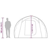 Tunneltent 8-persoons waterdicht groen - thumbnail