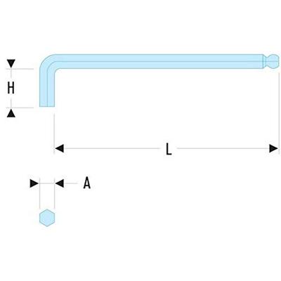 Facom lange inbussleutel kogelkop 9mm - 83SH.9 Facom lange inbussleutel kogelkop 9mm - 83SH.9