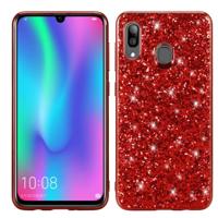 Glittery poeder schokbestendig TPU Case voor Galaxy A30 (rood) - thumbnail