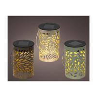 Solar Lantaarn metaal Ø8xH13cm - thumbnail