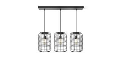 Home sweet home hanglamp Netting 3 lichts - zwart