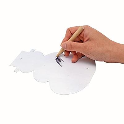 Colorations scratchkaart sneeuwman kersthanger, set van 24