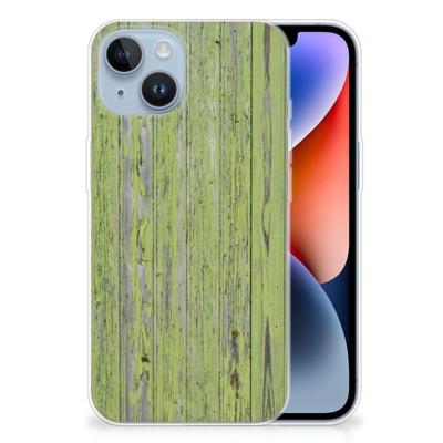 Apple iPhone 14 | Bumper Hoesje | Green Wood