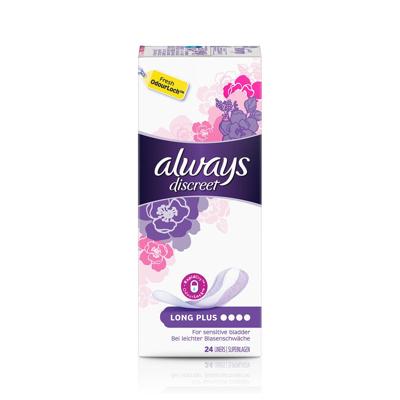 Always Discreet Incontinentie Inlegkruisjes Long Plus Always Discreet Incontinentie Inlegkruisjes Long Plus