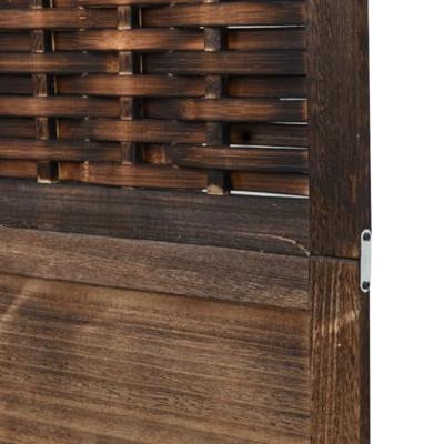 Kamerscherm met 3 panelen massief paulowniahout donkerbruin Kamerscherm met 3 panelen massief paulowniahout donkerbruin