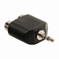 Stereo-Audioadapter | 3,5 mm Male - 2x RCA Female | Zwart - thumbnail